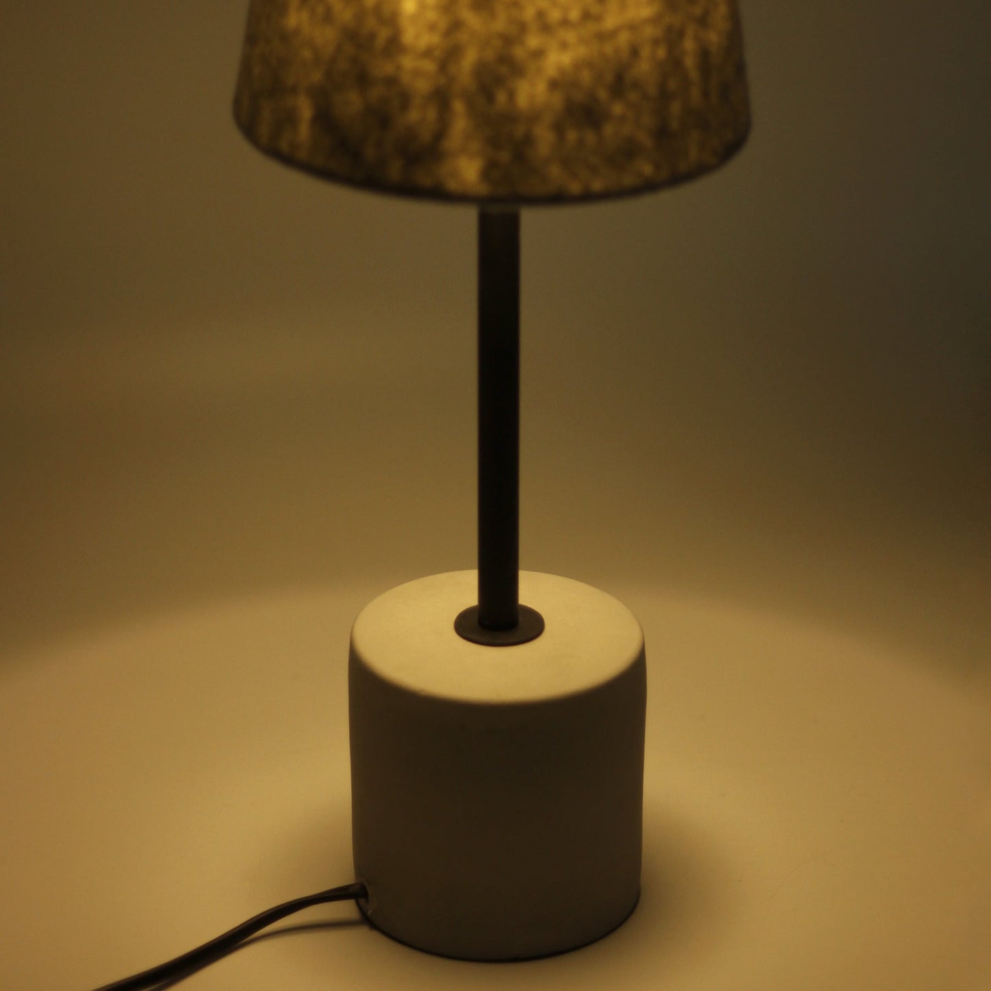 Jerome Table Lamp – Grey Concrete Base with Felt Shade