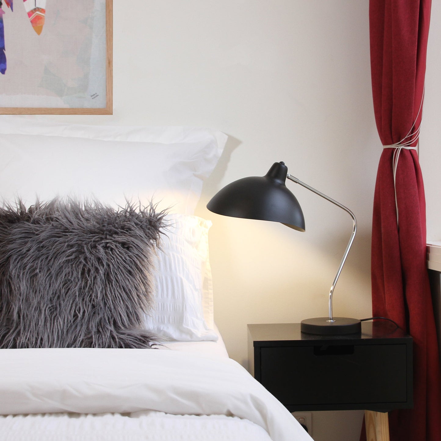Abby Table Lamp - Black - TRENDZ