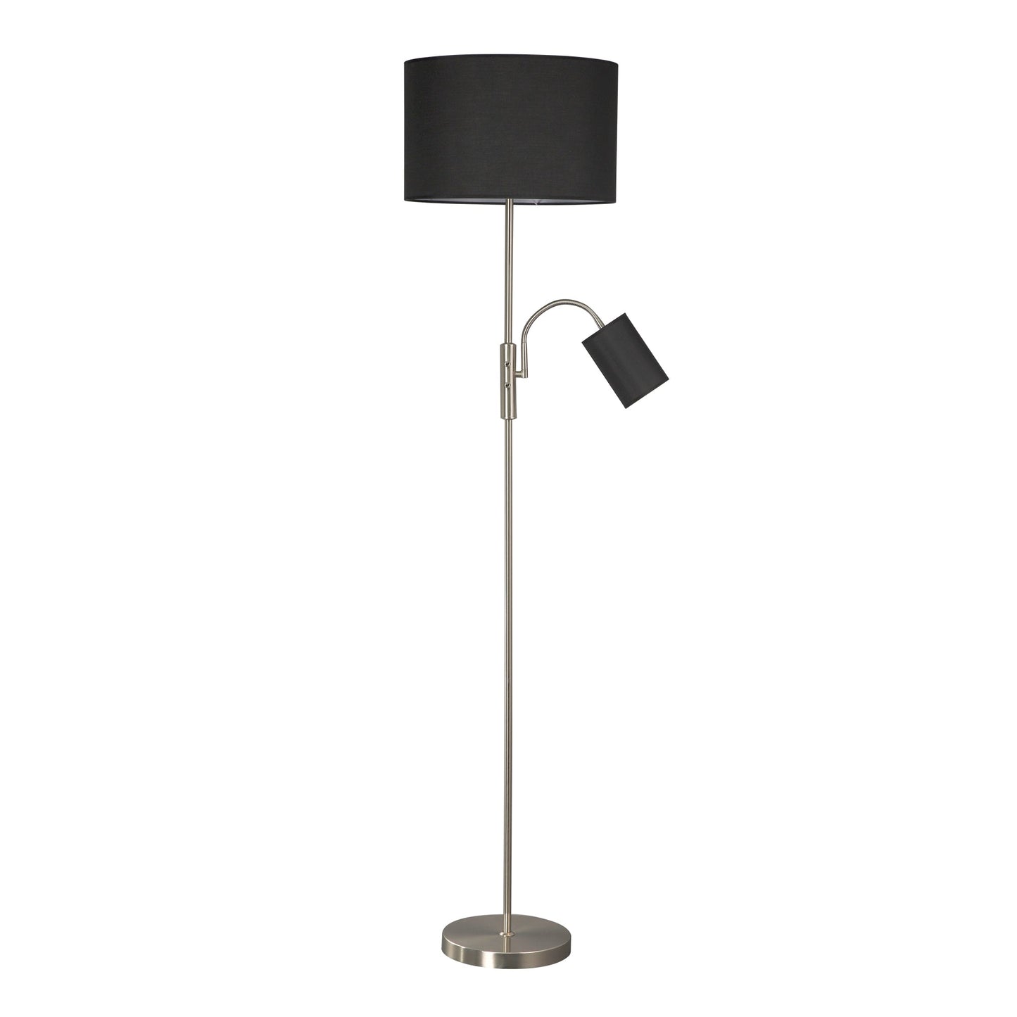 Cylinya Mother & Child Floor Lamp – Matte Black Twin-Light Combo