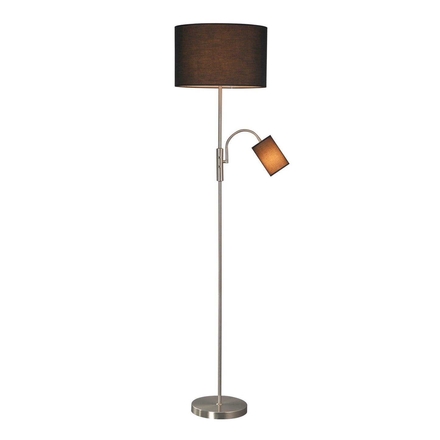 Cylinya Mother & Child Floor Lamp – Matte Black Twin-Light Combo