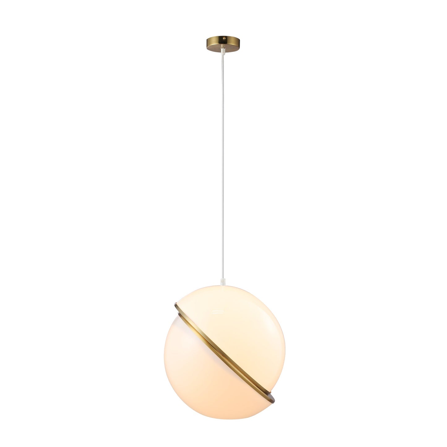 Padgett Pendant Light – Large 300mm White & Gold Orb (LL002PL124L)