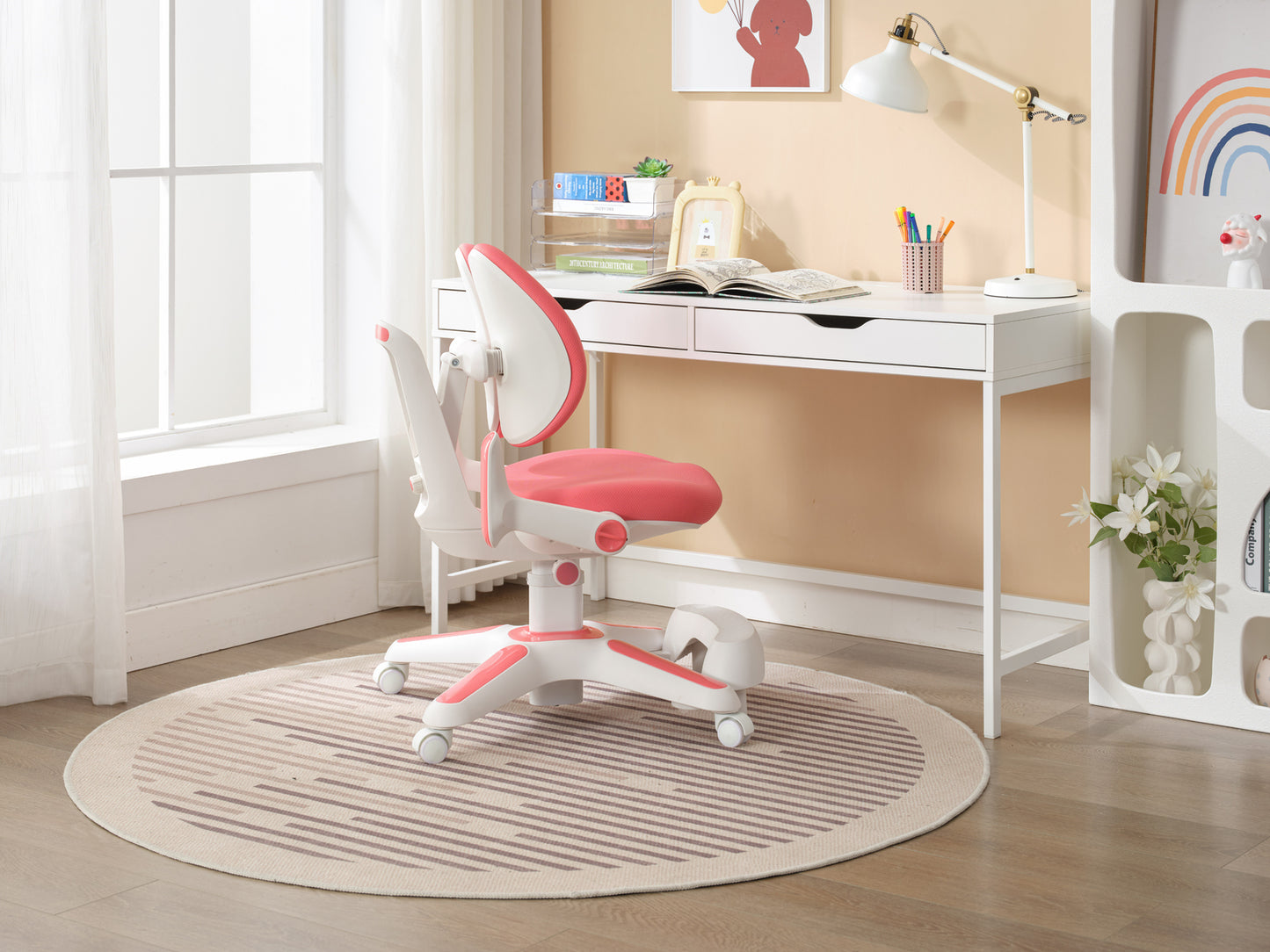 Ergonomic Children Kids Study Chair Set Height Adjustable - Pink - TRENDZ