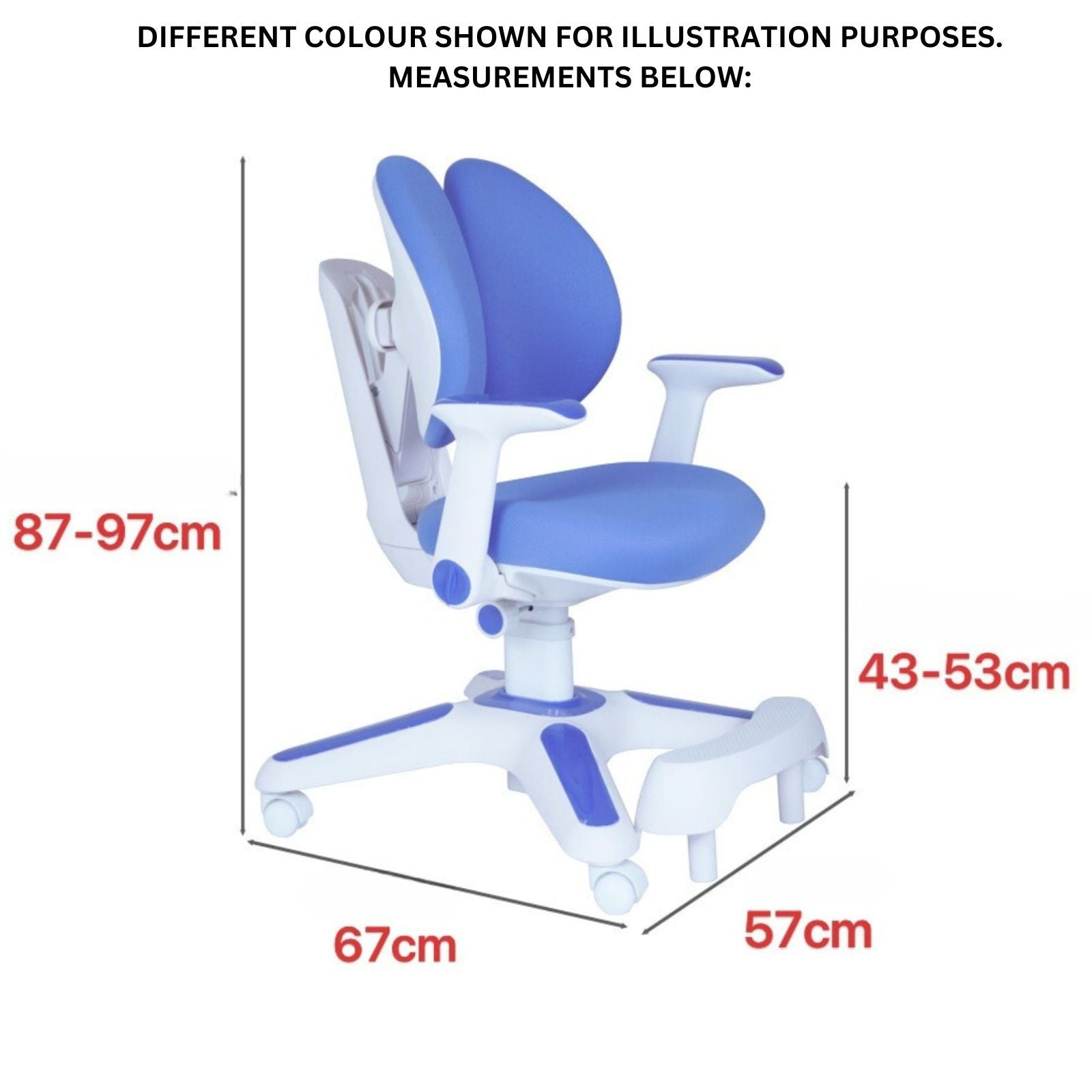 Ergonomic Children Kids Study Chair Set Height Adjustable - Pink - TRENDZ