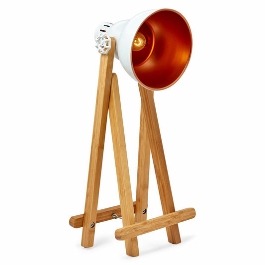 61cm Bamboo Easel Table Lamp Modern Scandi Designer Desk Light Bedroom Office - TRENDZ