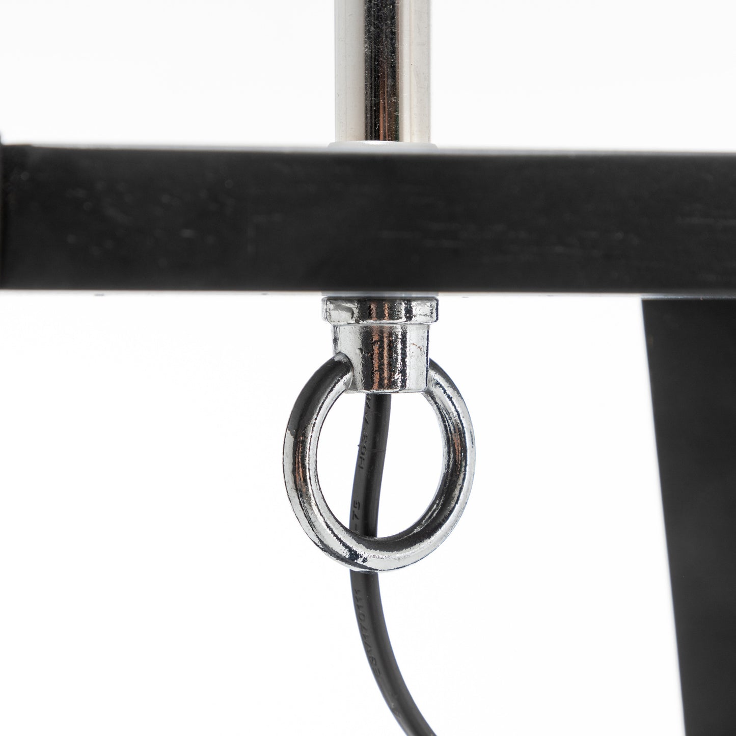 Marcie Rubberwood Floor Lamp with Multi Shelf Storage – Black Finish