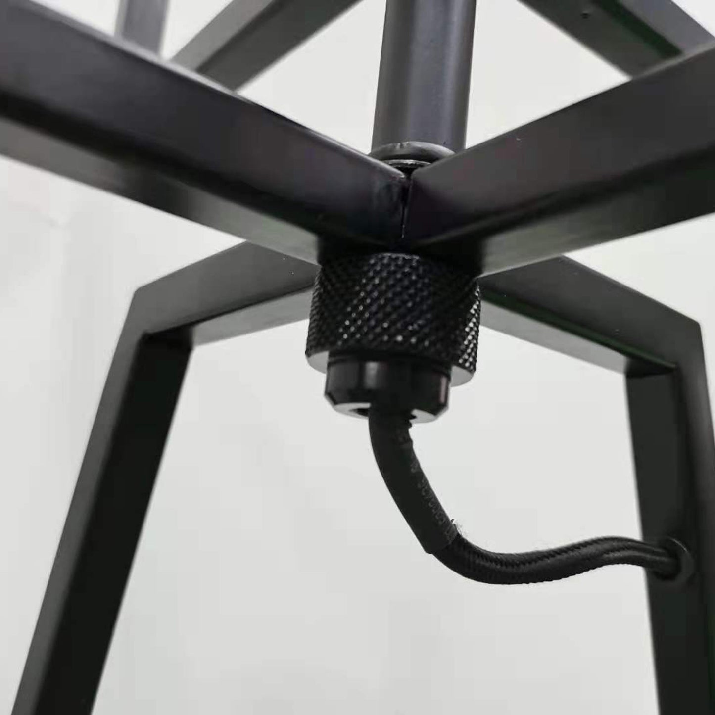 Modern Dimmable Floor Lamp + Table Desk Lamp w/ Linen Shade Scandi - Matte Black - TRENDZ