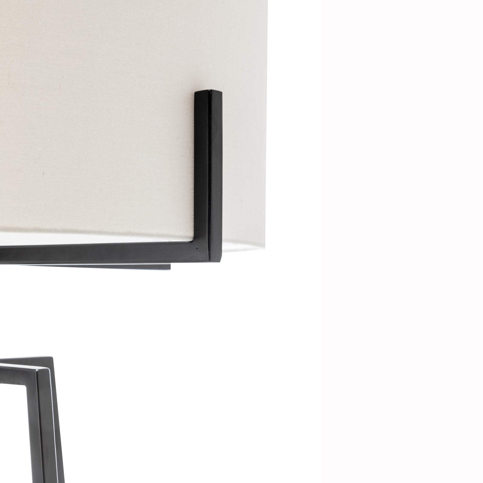 Modern Dimmable Floor Lamp + Table Desk Lamp w/ Linen Shade Scandi - Matte Black - TRENDZ