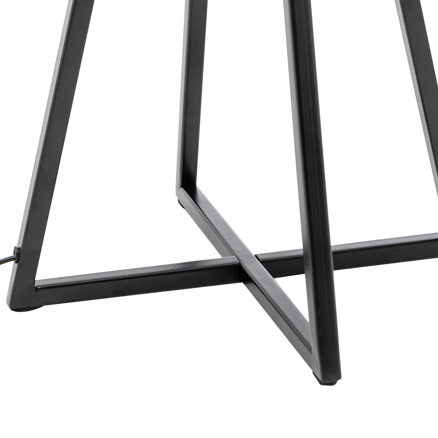Modern Scandi Metal Dimmable Table Desk Lamp Light w/ Linen Shade - Matte Black - TRENDZ