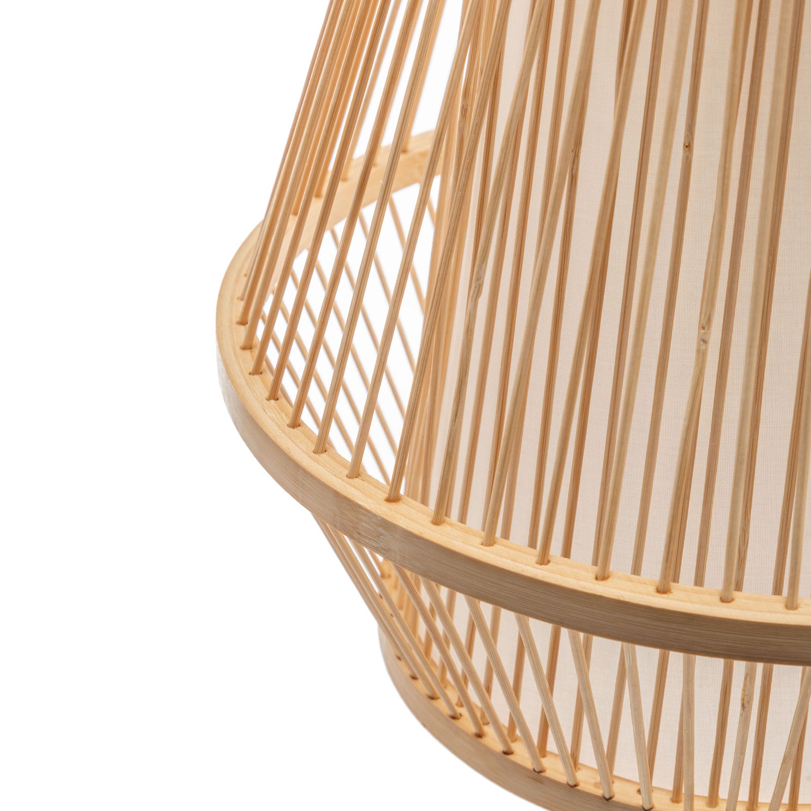 Natural Woven Bamboo Empire Pendant Lamp Hanging Light Bell Shade Boho Tropical - TRENDZ
