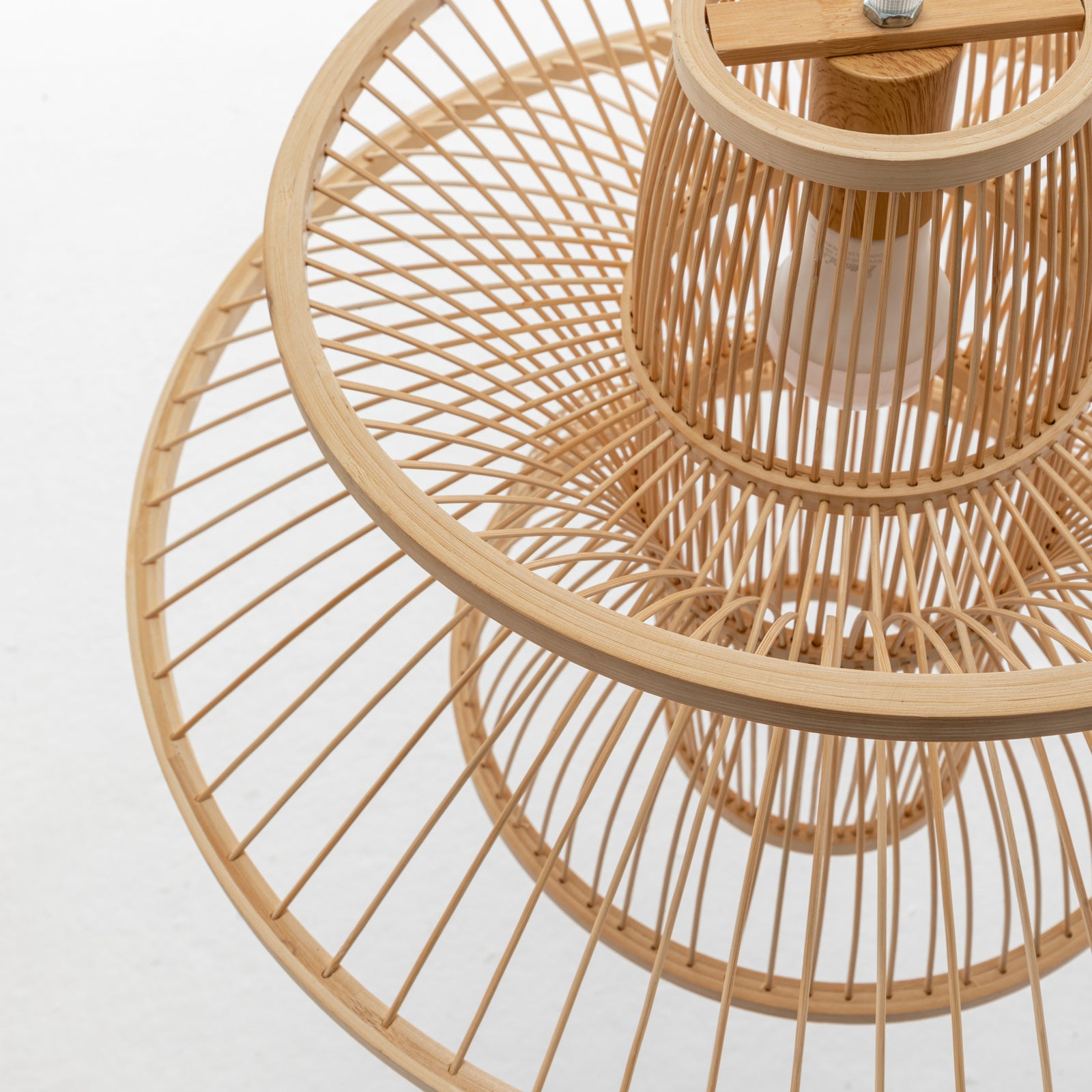 Aurora Natural Hand-Woven Bamboo 3-Layer Pendant Lamp Light - TRENDZ