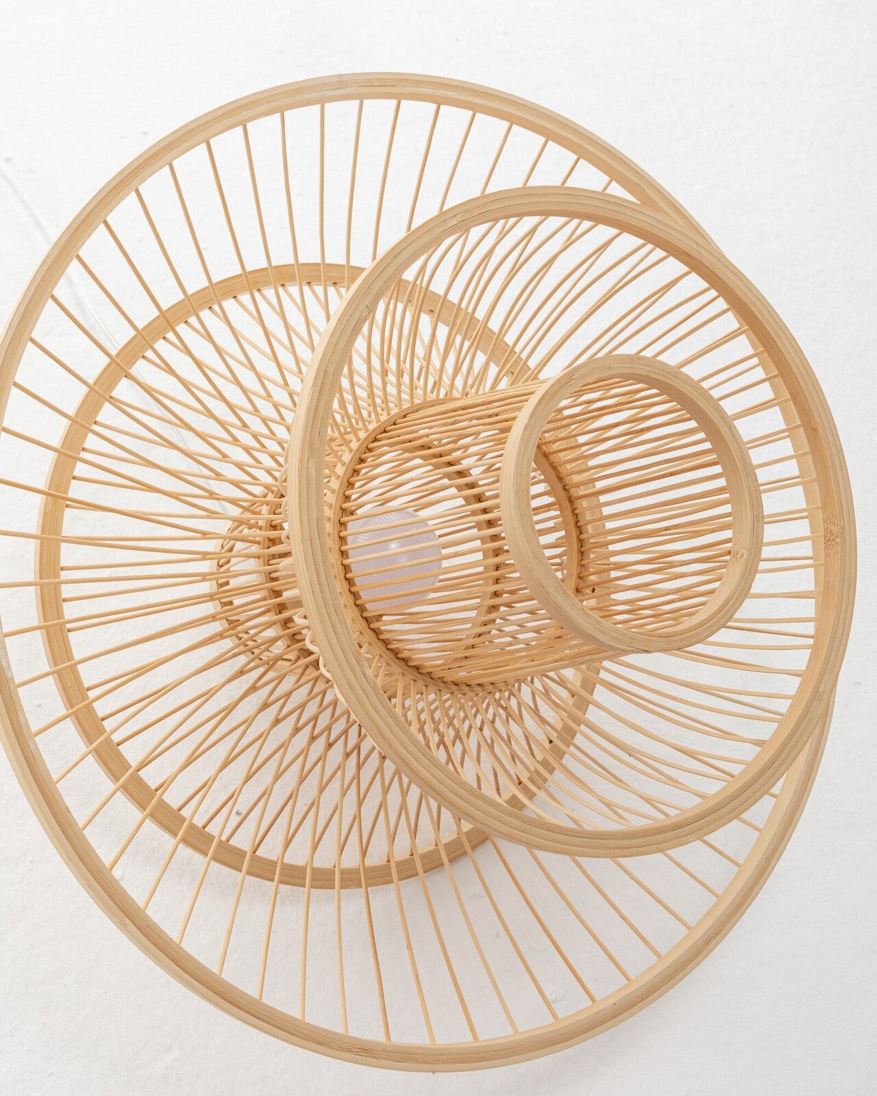 Aurora Natural Hand-Woven Bamboo 3-Layer Pendant Lamp Light - TRENDZ