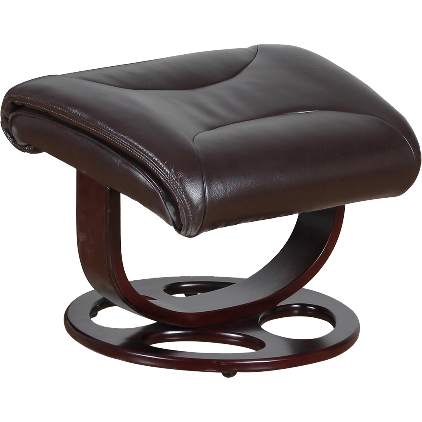 Julio Faux Leather Premium Reclining Lounge Arm Chair w/ Ottoman Swivel Sofa - TRENDZ