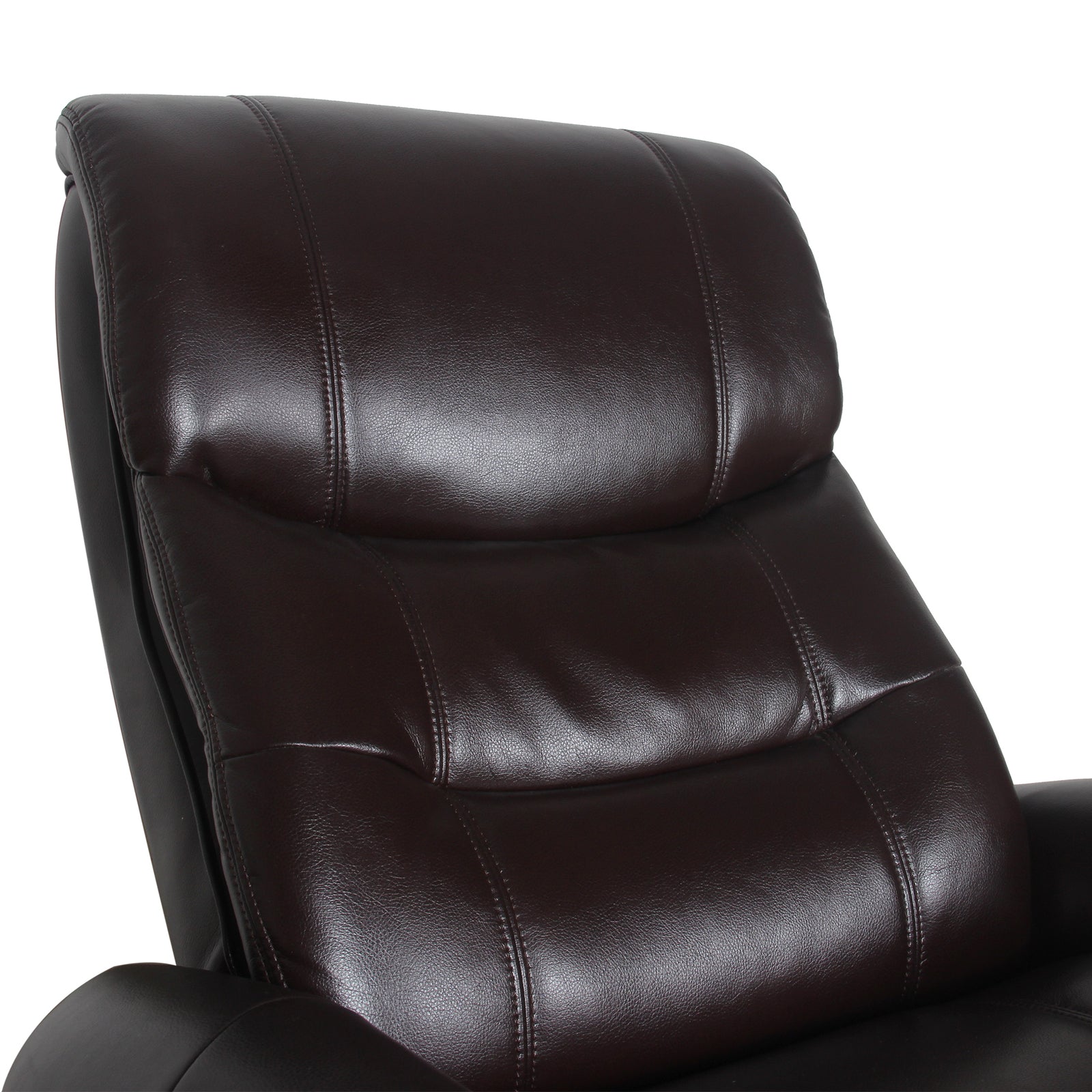 Julio Faux Leather Premium Reclining Lounge Arm Chair w/ Ottoman Swivel Sofa - TRENDZ
