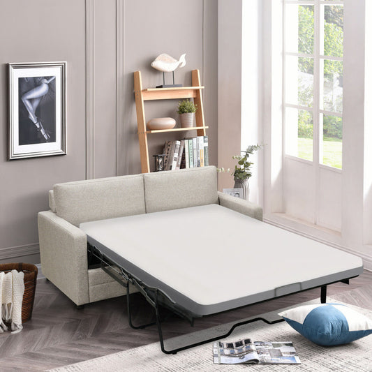RAY 2 Seater Sofa bed with Separate Foam Mattress- Light grey - TRENDZ
