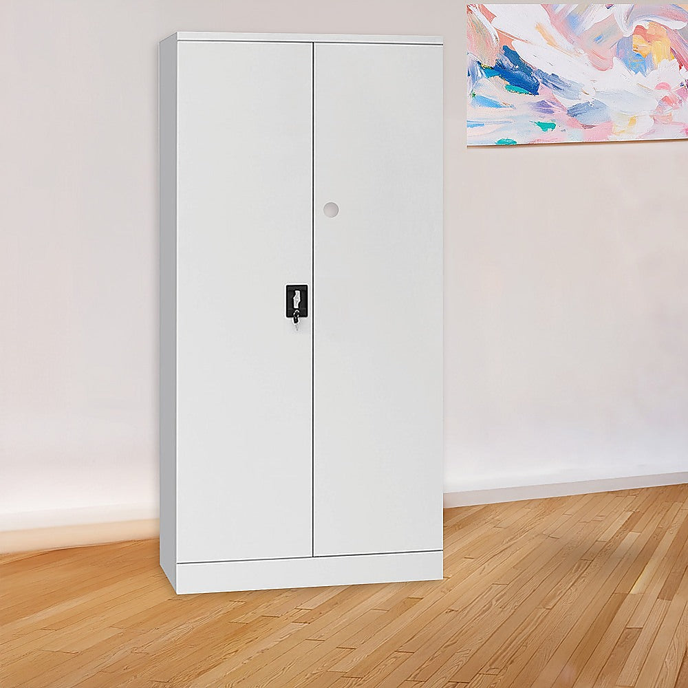 Two-Door Shelf Office Gym Filing Storage Locker Cabinet Safe - TRENDZ