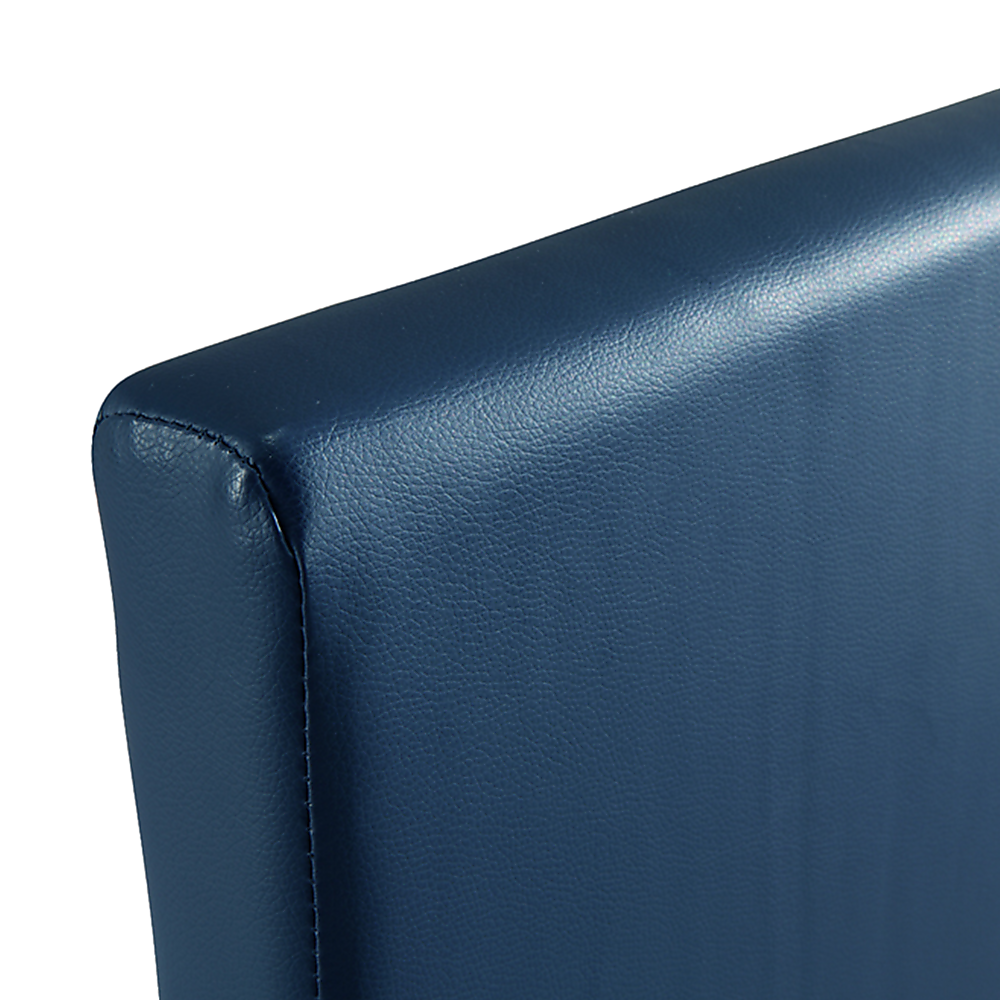 Single PU Leather Bed Frame Blue - TRENDZ