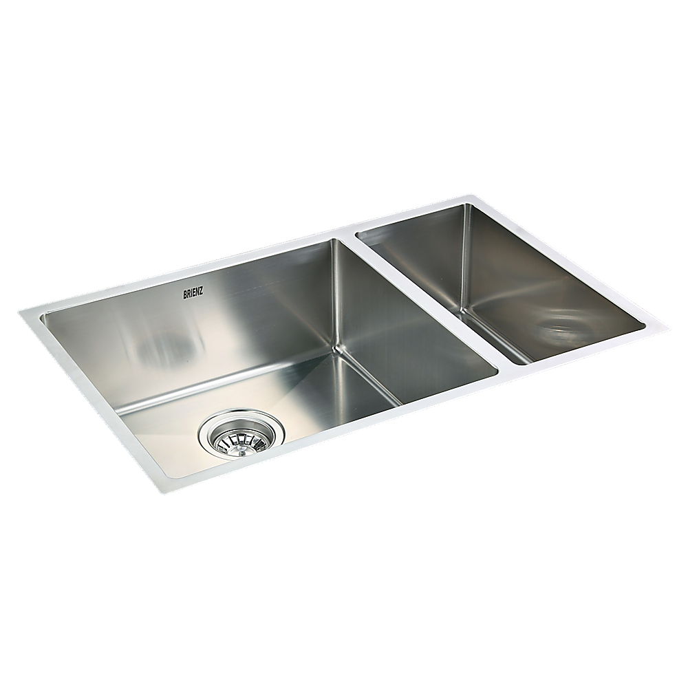 715x440mm Handmade Stainless Steel Undermount / Topmount Kitchen Sink with Waste - TRENDZ