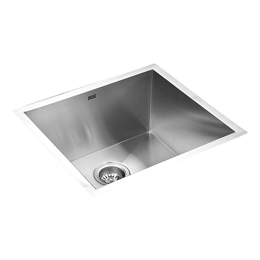 510x450mm Handmade Stainless Steel Undermount / Topmount Kitchen Laundry Sink with Waste - TRENDZ