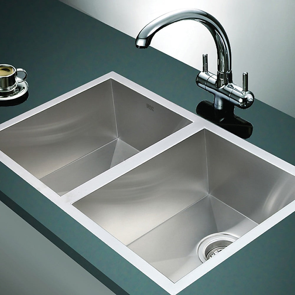 770x450mm Handmade Stainless Steel Undermount / Topmount Kitchen Sink with Waste - TRENDZ