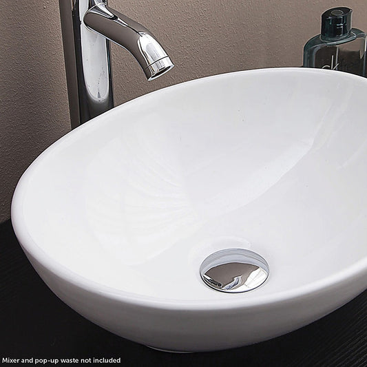 Above Counter Bathroom Vanity Oval Ceramic Basin - TRENDZ