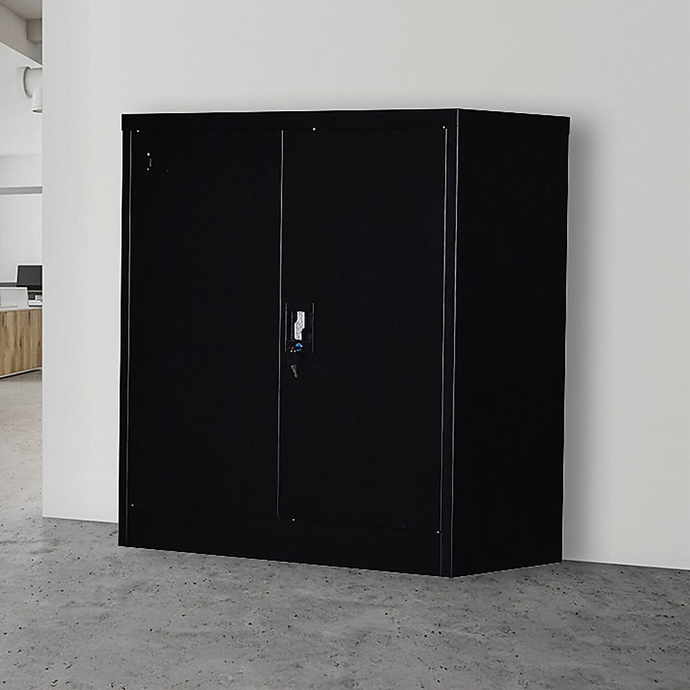 Two-Door Shelf Office Gym Filing Storage Locker Cabinet Safe - TRENDZ