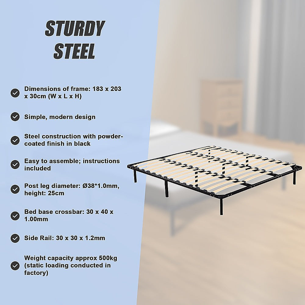 King Metal Bed Frame - Bedroom Furniture - TRENDZ