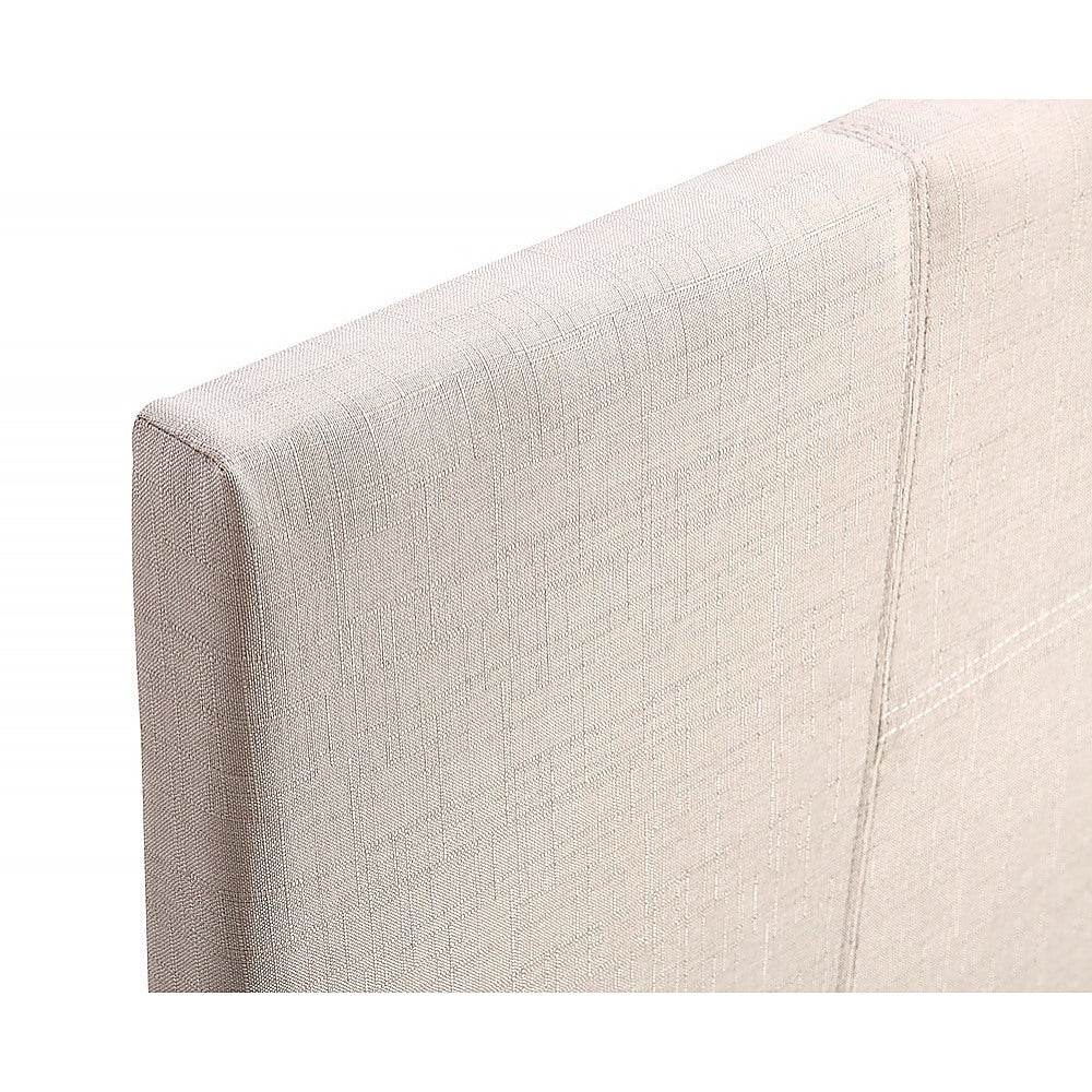 Single Linen Fabric Bed Frame Beige - TRENDZ
