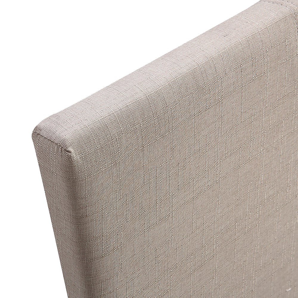 King Linen Fabric Bed Frame Beige - TRENDZ