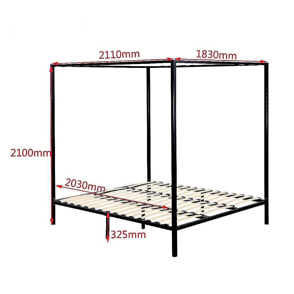 4 Four Poster King Bed Frame - TRENDZ
