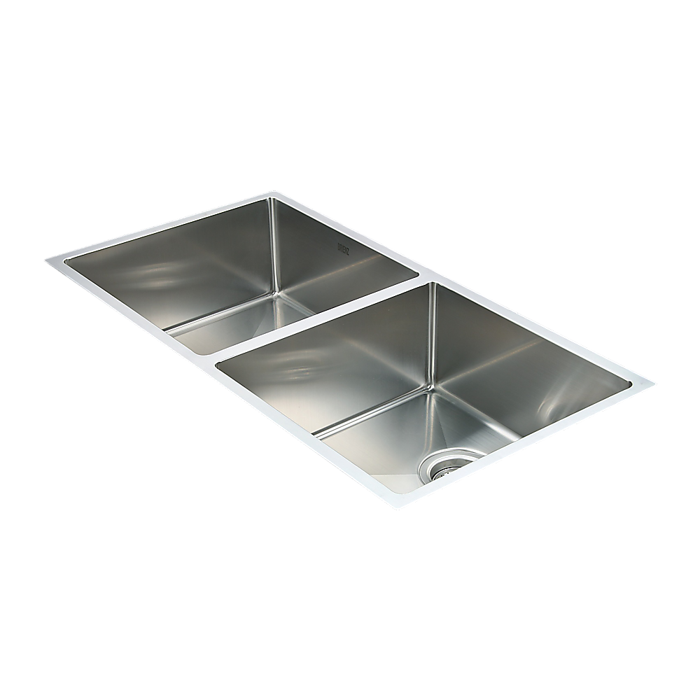 865x440mm Handmade Stainless Steel Undermount / Topmount Kitchen Sink with Waste - TRENDZ