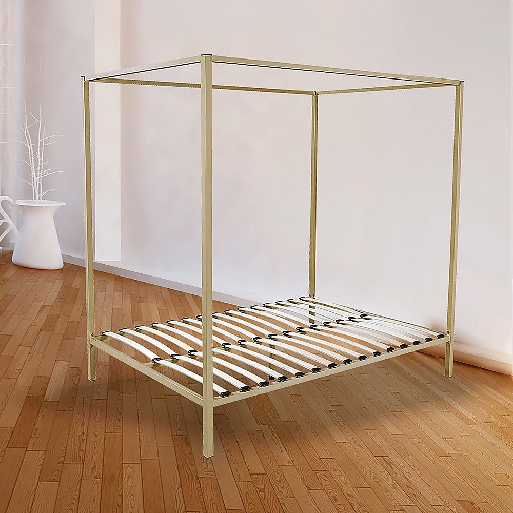 4 Four Poster Queen Bed Frame - TRENDZ