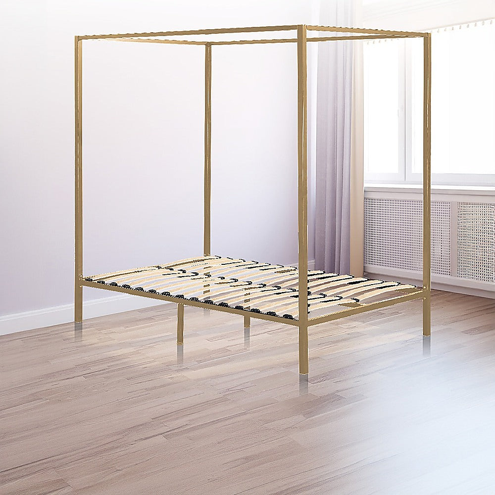 4 Four Poster Queen Bed Frame - TRENDZ