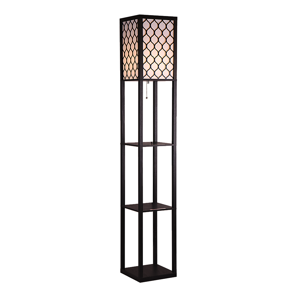 Shelf Floor Lamp - Shade Diffused Light Source with Open-Box Shelves - TRENDZ