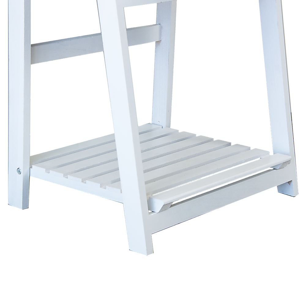 5 Tier Wooden Ladder Shelf Stand Storage Book Shelves Shelving Display Rack - TRENDZ
