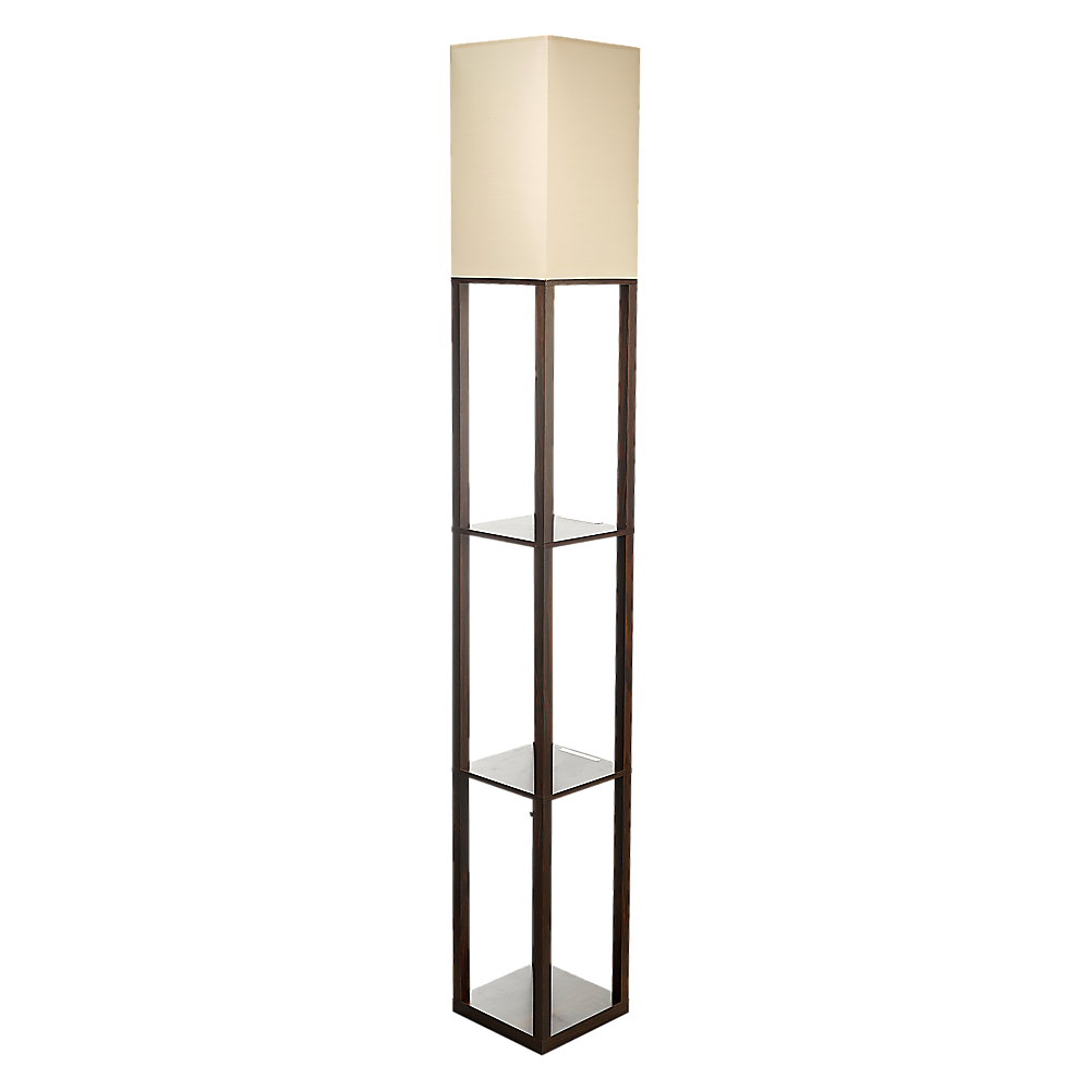 Shelf Floor Lamp - Shade Diffused Light Source with Open-Box Shelves - TRENDZ