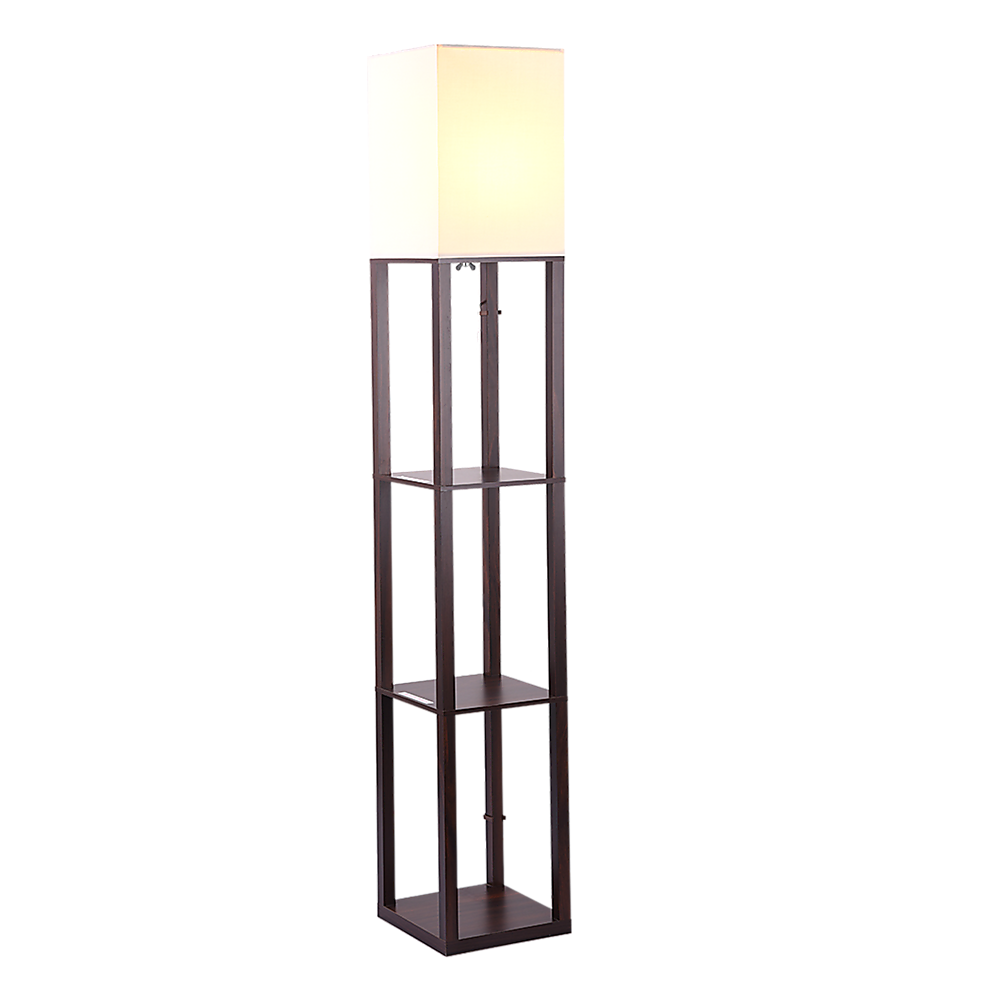 Shelf Floor Lamp - Shade Diffused Light Source with Open-Box Shelves - TRENDZ