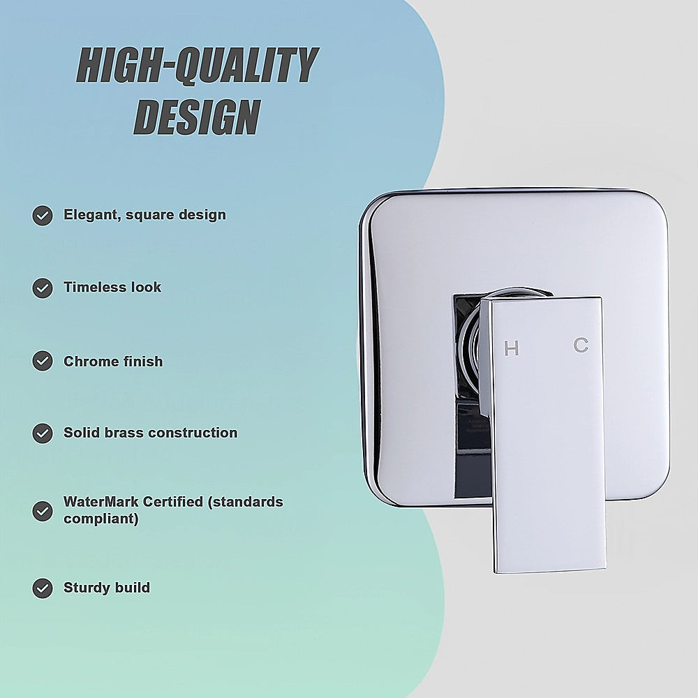 Della Francesca Shower/Bath Mixer Tap – Chrome Square Design