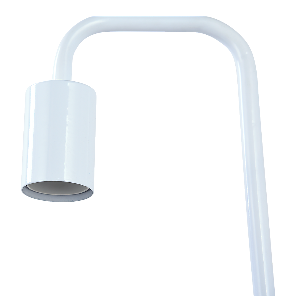 Modern Table lamp Desk Light Timber Base Bedside Bedroom White - TRENDZ