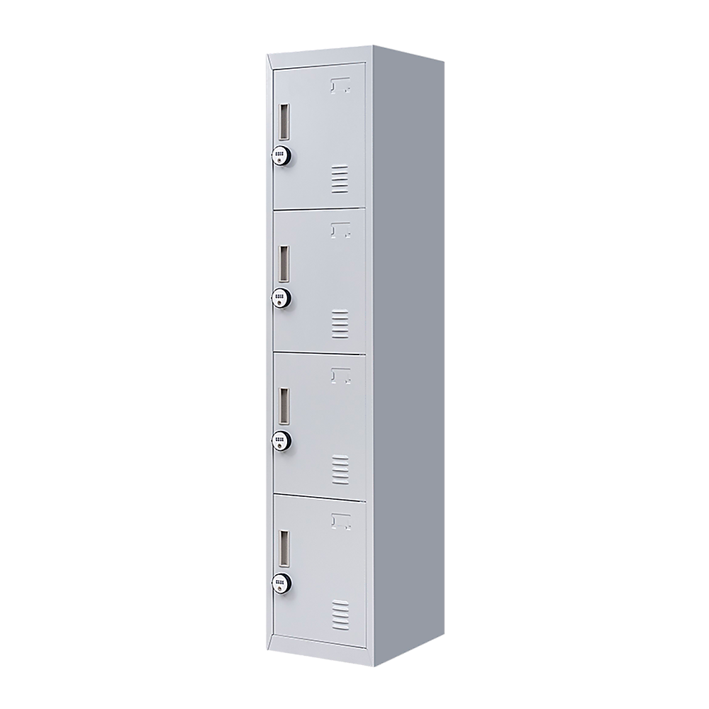 4-Door Vertical Locker for Office Gym Shed School Home Storage - TRENDZ