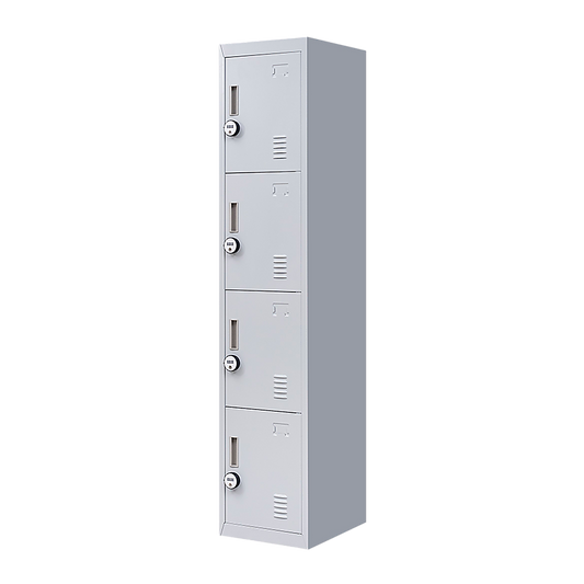 4-Door Vertical Locker for Office Gym Shed School Home Storage - TRENDZ