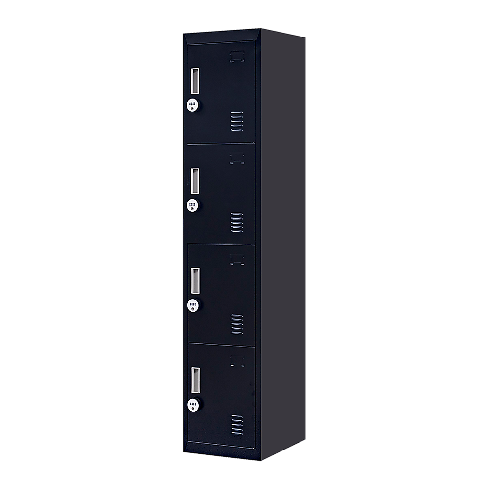 4-Door Vertical Locker for Office Gym Shed School Home Storage - TRENDZ