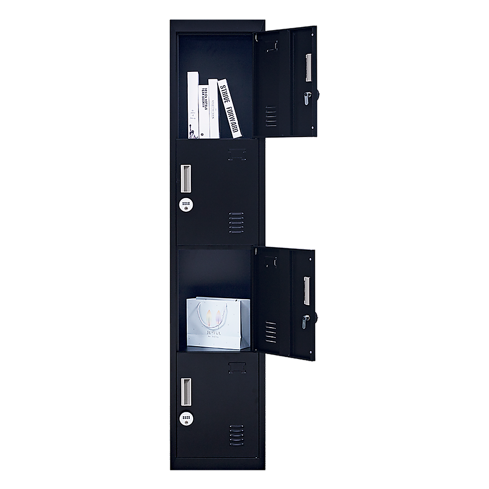 4-Door Vertical Locker for Office Gym Shed School Home Storage - TRENDZ