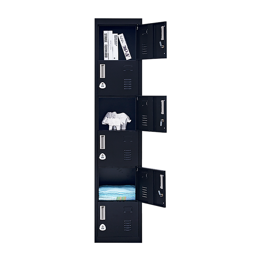 6-Door Locker for Office Gym Shed School Home Storage - TRENDZ