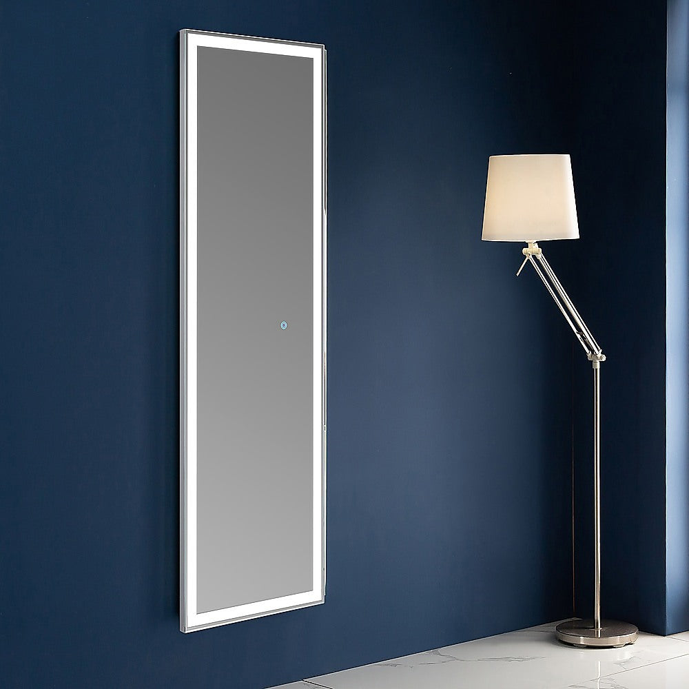 LED Full Length Mirror Standing Floor Makeup Wall Light Mirror 1.6M - TRENDZ