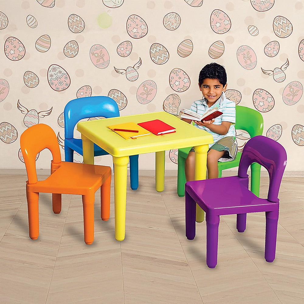 Kids Table and Chairs Play Set Toddler Child Toy Activity Furniture In-Outdoor - TRENDZ