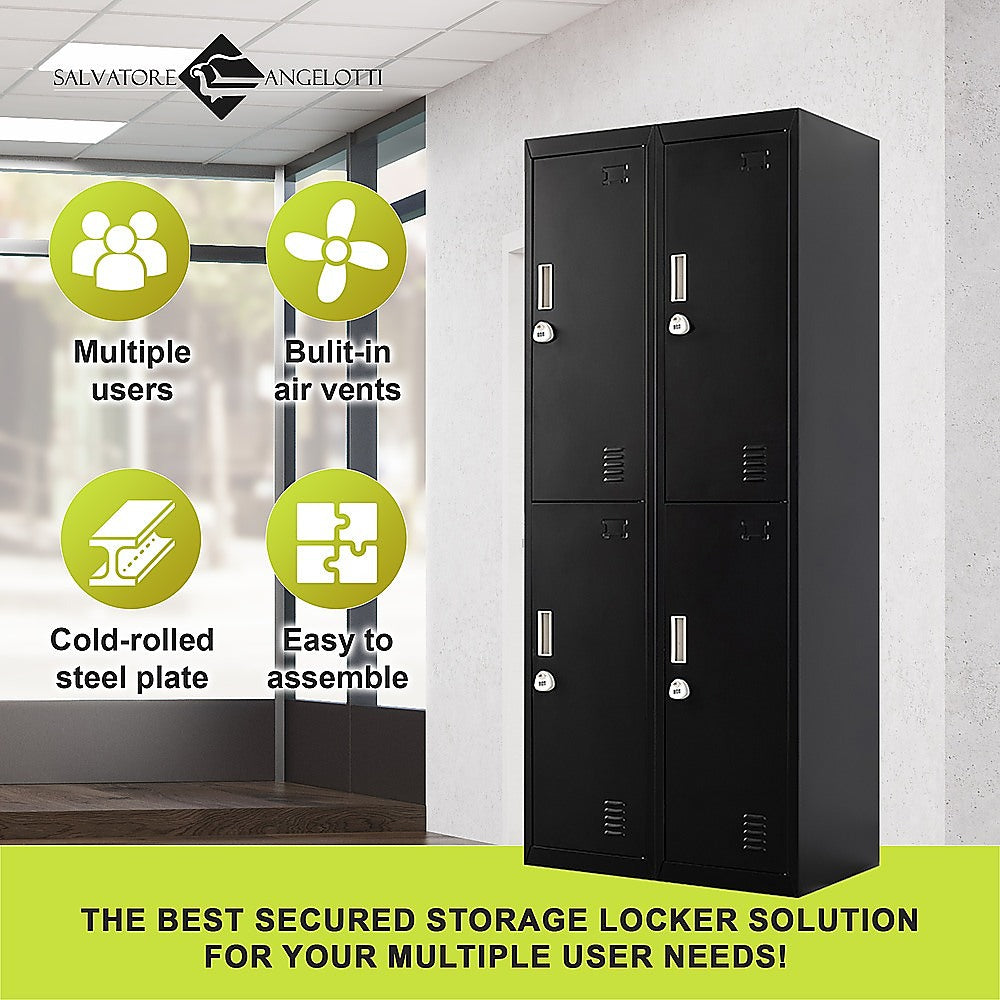 Four-Door Office Gym Shed Storage Locker - TRENDZ