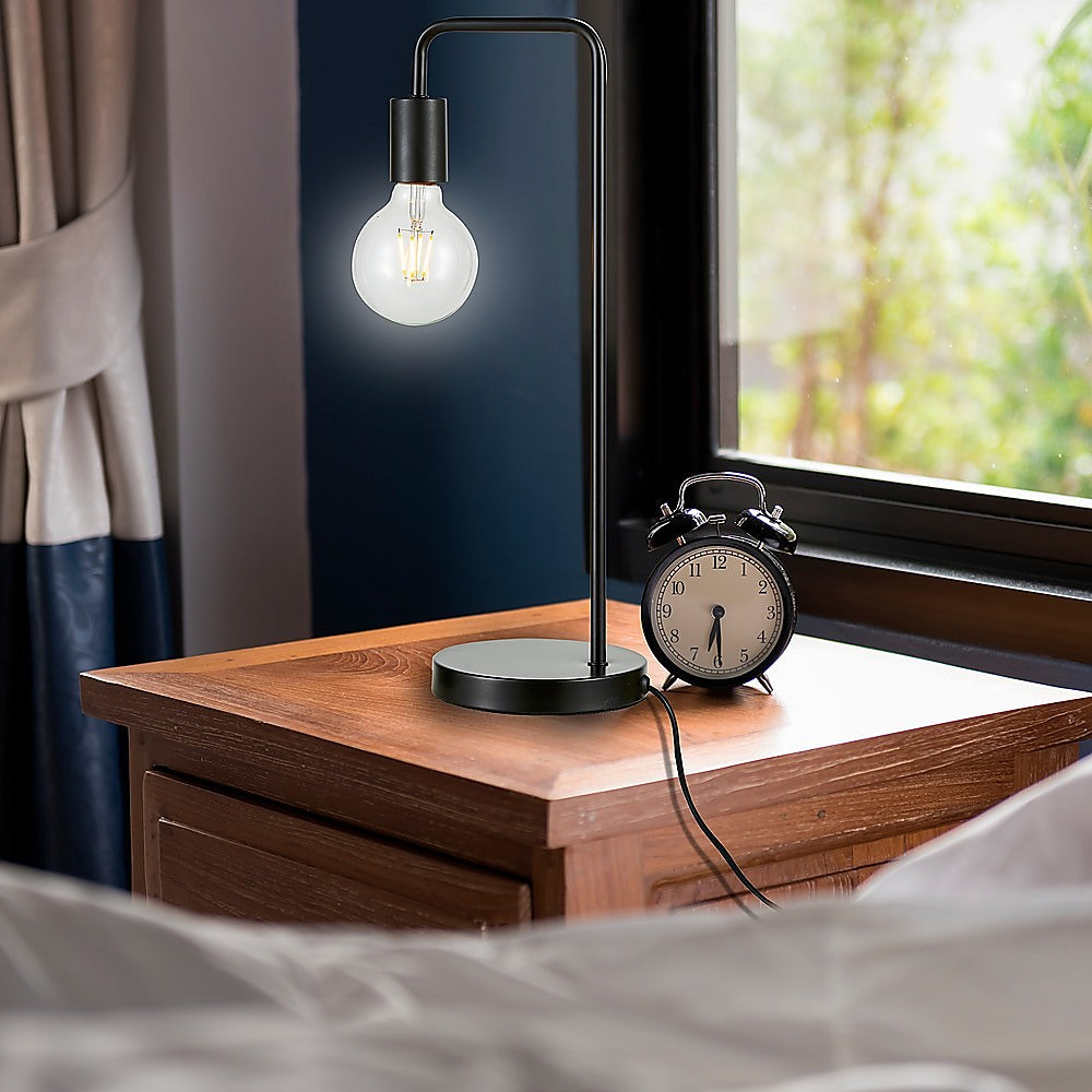 Modern Table lamp Desk Light Bedside Bedroom Black - TRENDZ