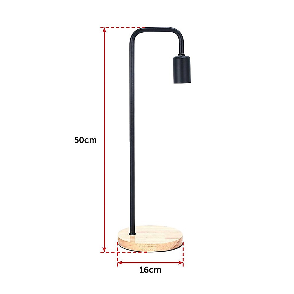 Modern Table lamp Desk Light Bedside Bedroom Black - TRENDZ