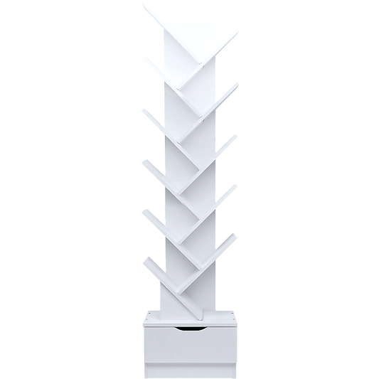 Tree Bookshelf Bookcase Book Organizer 12-Tier Multipurpose Shelf Display Racks - TRENDZ