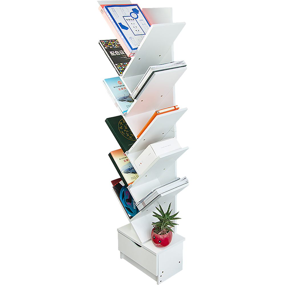Tree Bookshelf Bookcase Book Organizer 12-Tier Multipurpose Shelf Display Racks - TRENDZ